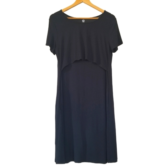 Kindred Bravely Bamboo Black Lounge Dress Size M - Picture 2 of 4